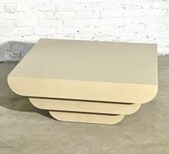 Grasscloth Tiered Coffee Table Style of Karl SPRINGER 1970 - 3291326