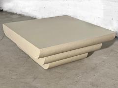 Grasscloth Tiered Coffee Table Style of Karl SPRINGER 1970 - 3291327