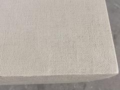 Grasscloth Tiered Coffee Table Style of Karl SPRINGER 1970 - 3291330