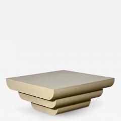 Grasscloth Tiered Coffee Table Style of Karl SPRINGER 1970 - 3293463