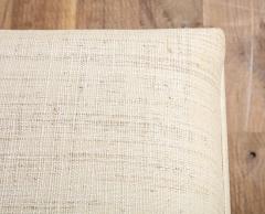 Grasscloth Upholstered Ottoman - 1658281