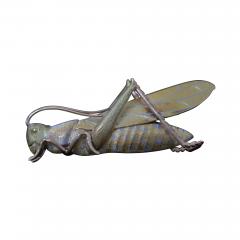 Grasshopper Brooch Gold Silver Inlay - 340820