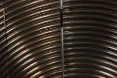 Gray Metal Circle Design 4 Fold Screen - 4161464