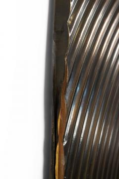 Gray Metal Circle Design 4 Fold Screen - 4161466