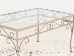 Gray Painted Metal Cocktail Garden Table - 3542494
