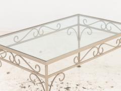 Gray Painted Metal Cocktail Garden Table - 3542495
