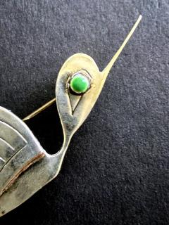 Graziella Laffi Sculptural Sterling Silver Brooch by Graziella Laffi - 4662203