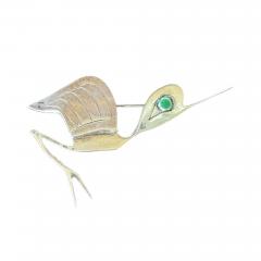 Graziella Laffi Sculptural Sterling Silver Brooch by Graziella Laffi - 4662227