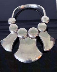 Graziella Laffi Sculptural Sterling Silver Choker Necklace by Graziella Laffi - 4570736