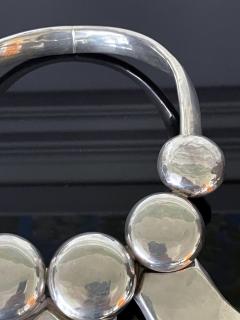 Graziella Laffi Sculptural Sterling Silver Choker Necklace by Graziella Laffi - 4570742