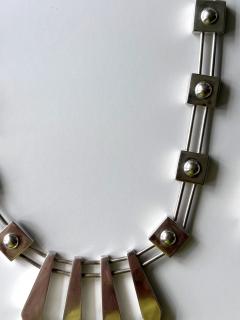 Graziella Laffi Sculptural Sterling Silver Necklace and Earrings Suite by Graziella Laffi - 4186214