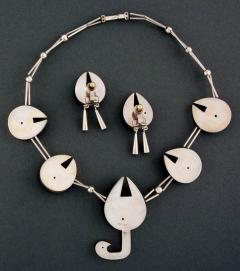 Graziella Laffi Set of Sterling Silver Necklace and Earrings Graziella Laffi - 2036838