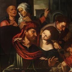 Great 16th century Flemish painting on panel The Calling of Saint Matthew - 3923390