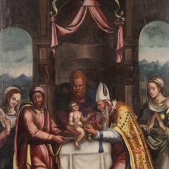 Great 16th century Italian painting on panel The Circumcision of Jesus - 4324276
