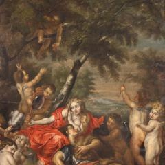 Great 17th century Flemish painting Rinaldo and Armida - 4142761
