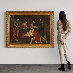 Great 17th century French painting Adoration of the Shepherds - 4018583