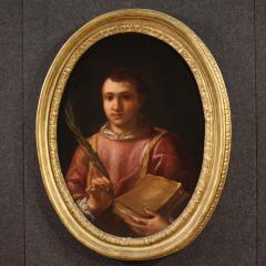 Great 17th century Italian oval painting Saint Lawrence - 4334520