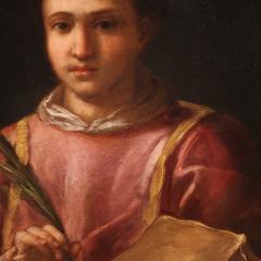 Great 17th century Italian oval painting Saint Lawrence - 4334525