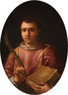 Great 17th century Italian oval painting Saint Lawrence - 4334881