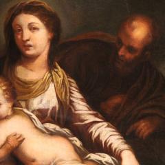 Great 17th century Italian painting Holy Family with the Infant Saint John - 4133810