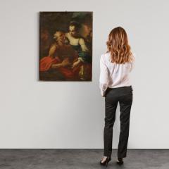 Great 17th century Italian painting Lot and his Daughters - 4249883