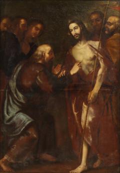 Great 17th century Italian painting The Incredulity of Saint Thomas - 4160956