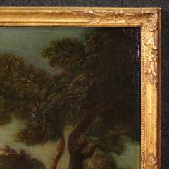 Great 17th century Italian painting countryside landscape with figures - 4220818