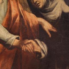 Great 17th century religious painting Christ Appearing to Saint Catherine - 4341700