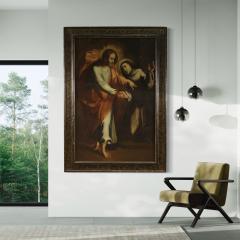 Great 17th century religious painting Christ Appearing to Saint Catherine - 4341704