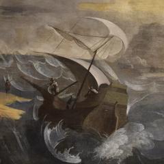 Great 17th century stormy sea marine painting - 4149310