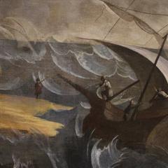 Great 17th century stormy sea marine painting - 4149315