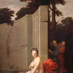 Great 18th century French painting Susanna and the Elders - 4146140