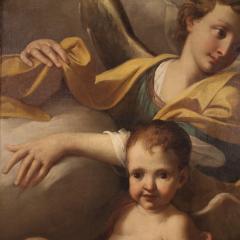 Great 18th century Italian painting Angels in the Clouds - 4102125