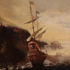Great 18th century Italian seascape painting - 4177606