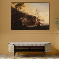 Great 18th century Italian seascape painting - 4177614
