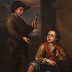 Great 18th century genre scene painting - 3898380