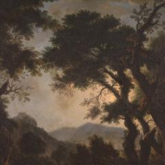 Great 18th century landscape painting with figures - 4129308