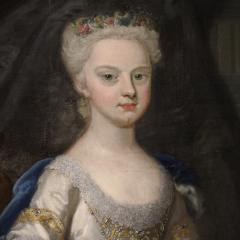 Great 18th century painting portrait of a young princess - 4259261