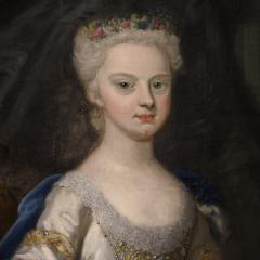 Great 18th century painting portrait of a young princess - 4259268