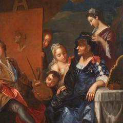Great 18th century painting signed Charles Andr Van Loo The Painters Studio - 4191197