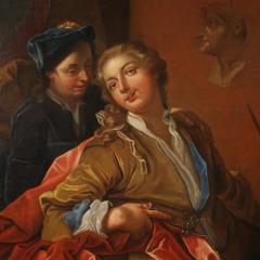 Great 18th century painting signed Charles Andr Van Loo The Painters Studio - 4191208