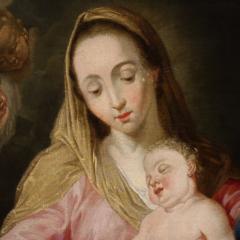 Great 18th century religious painting Madonna with Child - 4240235