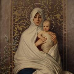 Great 19th century Italian painting Our Lady of the Olive Tree - 4320189