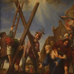 Great 19th century Italian painting the martyrdom of Saint Andrew - 3978424