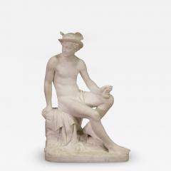 Great 19th century marble sculpture depicting Mercury - 3900700