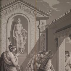 Great 19th century mythological grisaille painting Cupid and Psyche - 4122924