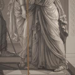Great 19th century mythological grisaille painting Cupid and Psyche - 4122929