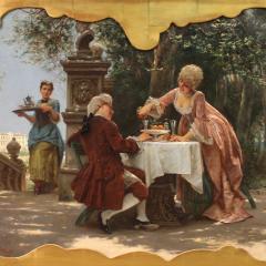 Great 19th century painting signed Prospero Piatti - 4252346