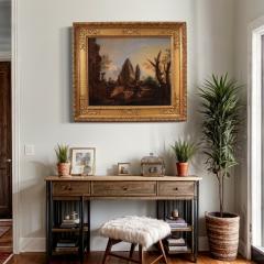 Great Capriccio Painting with Classical Ruins and Figures from the 18th Century - 4027663