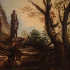 Great Capriccio Painting with Classical Ruins and Figures from the 18th Century - 4027666